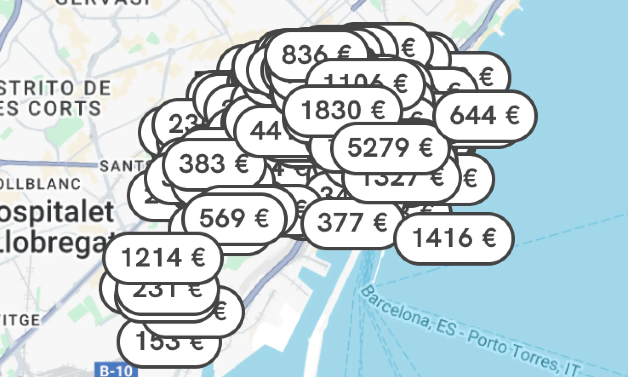 Old map visual clutter